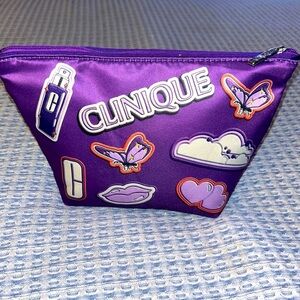 Clinique Purple Cosmetic Bag